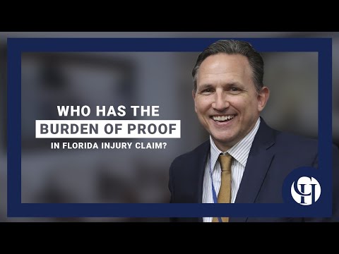 Who has the burden of proof in a Florida accident case?