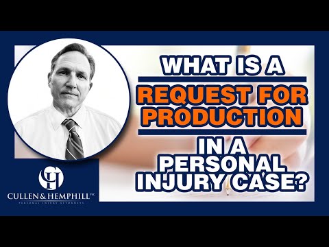 What is a Request for Production in a Florida Personal Injury Case?